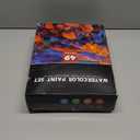 Painting Supplies Set, 49 Pieces Watercolor Painting Kit with Wooden Tabletop Easel, Includes Watercolor Paints, Brushes, Palette, Canvas Panels and Painting Pads, for Artists, Student, Adults, Kids