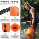 MARCHWAY Floating Waterproof Dry Bag Backpack 5L/10L/20L/30L/40L, Roll Top Sack Keeps Gear Dry for Kayaking, Rafting, Boating, Swimming, Camping, Hiking, Beach, Fishing