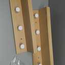 Wall Shelves Floating Shelves, Wall Coat Rack, Wall Mounted Living Room Shelf with Hooks, Decorative Storage Shelves for Kitchen Bathroom Bedroom Entrance (Color : Wood color, Size 4 hooks-48.5x10.5x, Set of 2