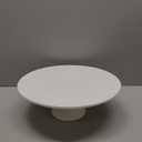 Kootek White Cake Stand, 12 x 12 Inches Porcelain Cake Plate Cake Pedestal Stand Display Dessert Stand for Party, Wedding, Birthday, Baby Shower