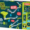 Gecko Run Marble Run Deluxe Starter Set by Thames & Kosmos  Vertical Marble Run w/Flexible Tracks, Loop & Trampoline Tricks, Fast, No-Mess Setup, Residue-Free Nano-Adhesive Pads for Creative Play