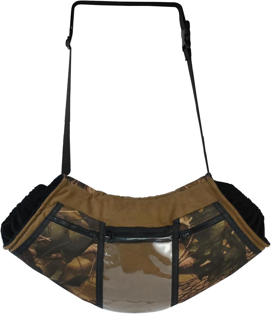 Camo Hunting Hand Warmer Pouch, Polar Fleece Warm Hand Muff Insulated Hunter Hands Warming Pouch Camouflage Hunting Gear with Phone Touchscreen for Men Women Hiking Camping Ice Fishing Cold Protection