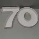 Charcuterie Cardboard Number Fillable Shaped Treat Decorative Box Anniversary Birthday Table Centerpiece (70 Style, 9inch)