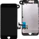 Black with Repair Tools for iPhone 7 4.7 Inch LCD Touch Screen Digitizer Display Replacement Full Complete Frame Assembly with Front Facing Camera Proximity Sensor Ear Speaker
