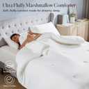Marshmallow Comforter Full/Queen Size, Extra Fluffy Cloud Soft Down Alternative Duvet Insert - Hypoallergenic Double-Stuffed Quilted Bed Comforter - All-Season Cooling Lightweight - White 90"x90"