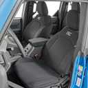 Rough Country Neoprene Seat Covers for Ford Bronco 4-Door (2021-2025 w/No Rear Folding Armrest) - Waterproof & UV Resistant, 4-Layer Protection with Foam Padding, Front & Rear Seat Cover Set