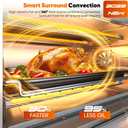 Nuwave Bravo Pro Convection Air Fryer Toaster Oven Combo, 2025 New and Improved, 10-in-1, 50-450F Temp Controls, Quick & Even Crisp Technology, 21Qt Capacity, Stainless Steel, PFAS Free