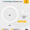 Sunco 24 Pack Goof Rings for 6 Inch Recessed Lights, Flush Mount White Can Light Trim Ring Cover, Outer Diameter 8.6 Inch, Inner Diameter 6.2 Inch, Paintable Surface, Matte Finish.