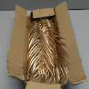 29” Large Gold Palm Leaves Palm Fronds Tropical Leaves Areca Palm Branches Artificial Palm Leaves with Stem Golden Palm Tree Leaves Faux Palm Leaves for Floral Arrangement Fake Gold Leaves 12Pcs