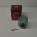 Battery Operated Lamp, Cordless Table Lamps for Home Decor, Battery Powered Nightlight with LED Bulb, Decorative Glass Beside Lamp for Bedroom Living Room-Green