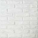 Art3d 19.7" x 19.7" (Pack of 12) Wall Panel Brick, White