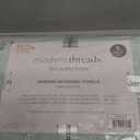 Modern Threads 6-Piece Damask Jacquard/Solid Ultra Soft 550GSM 100% Combed Cotton Towel Set with Embellished Borders [Light Blue] (Standard)