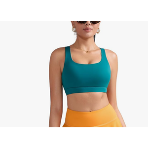 RUNNING GIRL Sports Bras for Women, Medium-High Impact Running Strappy Sports Bra with Removable Pads Size Medium