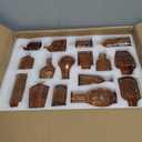 Glass Bud Vases Set of 32 - Amber Assorted Small Mini Glass Vases for Flowers, Crystal Vintage Vase Set, Bulk Centerpieces for Table Dcor, Wedding, Home and Events (Amber, 32 Pcs)