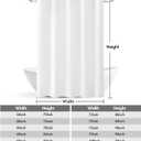 MIULEE Linen Shower Curtain with 10 Metal Hooks Modern Heavy Duty Washable Fabric Curtain Set Waterproof Neutral Thick Cloth Shower Curtains for Bathroom Bathtub Washable, W60*L72, White