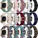 15 Pack Elastic Bands Compatible with Fitbit Sense & Versa Bands, Comfortable Nylon Solo Loop Replacement Strap for Women & Men (ONLY For Versa 3/Versa 4/Sense/Sense 2)
