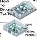 50ftx40ft Mint Green Ceiling Curtain for Wedding Parties | 10 Panels Wrinkle-Free 40 FT Long Tent Draping Curtains for Wedding, Birthday & Theme Parties, 40ft Height with Rod Pocket