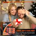 Magnetic Wristband for Tools With Coiled Lanyard, Lightweight Nylon Support Wrist With Strong Magnets, Christmas Stocking Stuffers for Men Adults, Gifts for Men, Him, Boyfriend, Orange