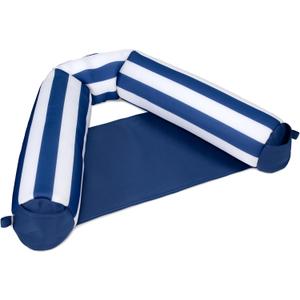Big Joe Noodle Sling XL Pool Float, Nautical Stripe, Doubled-Sided Mesh, Quick Draining Fabric, No Inflation Needed