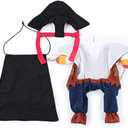 Pet Pirate Costume for Cats and Dogs XL Stylish Pirate Suit Apparel with Hat Festival and Party Wear Photo Prop Outfit Comfortable Everyday Pet Clothing