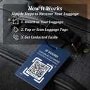 Luggage Tag with NFC & QR Code - Find My Bag Tracker, No App Needed, Scan QR or Tap NFC to Contact Owner, Real-Time Location Alert Upon Scan to Email, One-Time Purchase No Subscription - Colorful 3pcs