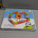 3D Infinity Cube Track Magnetic Electric Train Set for Kids 4 6 7 8,Toy Vehicle Playsets for Toddlers 3-5 Train Set Learning Gift,98 Pcs/2 Car