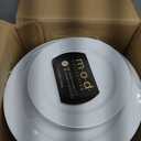 Mod Round White Combo Plates, 7.5" & 10.25" - Case of 216 (6 packs x 36)