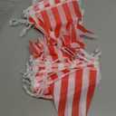 Piokio 100ft Red and White Striped Pennant Banner, Carnival Circus Theme Party Decorations Supplies, String Triangle Bunting Flags for Birthday Party, Festival Celebration, Events Classroom Decor (12x18 Inch(48 pcs))