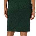 Amazon Essentials Women's Cap Sleeve Boat-Neck Faux Wrap Dress (Dark Green Animal)