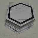 Art3d 30-Pack Hexagon Peel and Stick Flooring Tile Marble Look, Self Adhesive Waterproof Vinyl Floor Tile for Kitchen Bathroom Living Room Bedroom, 11.8" x 10.2" White Marble