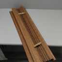 Yin Yang Cordless Blackout Bamboo Roman Shades, Outdoor Natural Woven Wood Shades with 6 Inches High Valance, Custom Room Dakening Bamboo Blinds for Home, Windows, Doors, Camel 118"L x 82"W