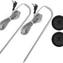 2-Pack Temp Meat Probe Replacement for Pit Boss Pellet Grills and Smokers, 3.5 mm Plug Thermometer Probes Compatible with Pit Boss Series Pellet Grill