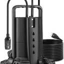 SURAIELEC 3/4 HP Automatic Swimming Pool Cover Pump, Submersible Water Pump with Check Valve Adapter & 25 FT Power Cord, 2245 GPH Water Removal for Pool Draining, Hot Tubs, Rooftops, Water Beds