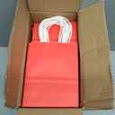 Bakepacker 100 Pcs Red Mini Paper Gift Bags with Handles 6"x4.5"x2.5" Party Favor Bags Multiple Uses (Mini size)