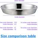 Deep Dish Pizza Pan,Stainless Steel Pizza Tray Pizza Pan for Oven10-12-14-16Inch (14x1.8inch)