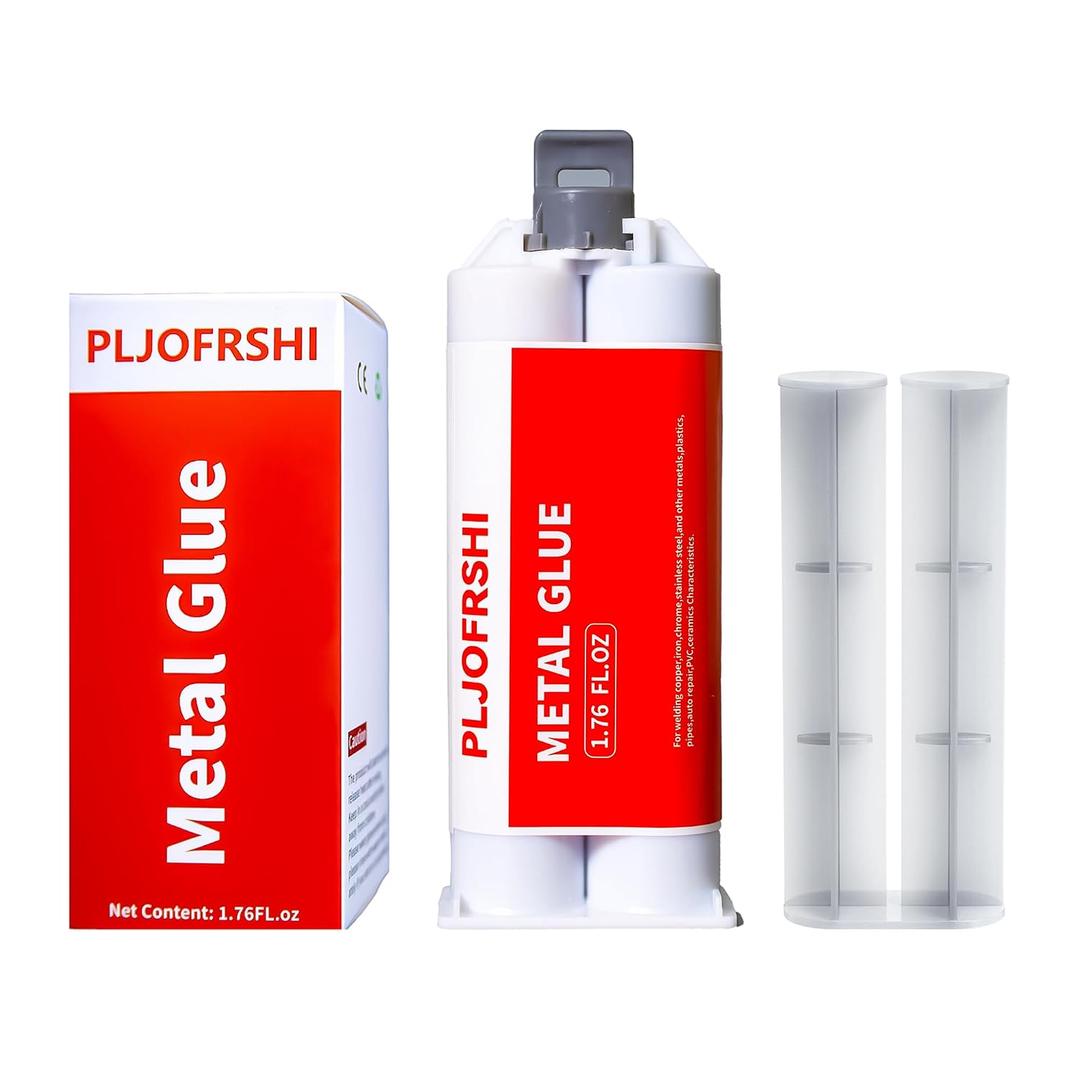 5 x Metal Glue, Heavy Duty 2 Part Epoxy Weld Adhesive, High Strength Waterproof Repair Glue for Metal, Plastic, Ceramic, Fiberglass, Glass, Wood, Automotive, Plumbing, Construction Projects(1.76oz)
