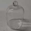 7.5" Tall Handmade Glass Cloche, Thick & Sturdy, Dia 5"xH 7.5", For Terrarium, Plants, Trinkets, Cakes, Figurines, LED Light String, Candle. Cloche Glass Dome, Bell Jar Display Case (1, 5.12"x7.48")