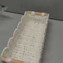 Toilet Paper Storage Basket Bathroom Counter Organizer Wicker Baskets for Organizing Cute Basket for Bedroom Nursery Room Kitchen Bathroom Decor-White