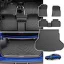 Powerty Floor Mats for Kia K4 2025 2026, All Weather TPE Custom Floor Cargo Liners Full Set Car Liners Replacement, 1st & 2nd Row