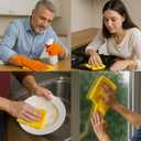 Microfiber Cleaning Cloth, 12 Pack Cleaning Rag, Cleaning Towels with 4 Color Assorted,12.6"X12.6"(Blue/Green/Yellow/Pink)