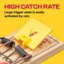 Victor M205-9 Wide Plastic Pedal Sustainably Sourced FSC Wood Humane Snap Rat Traps - 9 Wooden Traps
