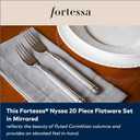 FORTESSA Nyssa 18/10 Stainless Steel Flatware, 20 Piece Place Setting With Table Knives, Forks and Spoons (Service For 4), Dishwasher Safe, Mirrored