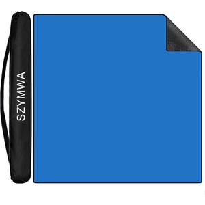 Mahjong Mat with Black Carrying Bag, Anti Slip and Noise Reduction Table Cover for Mahjong, Poker, Card Games, Dominoes, Board Games, Slip Resistant Mat (Blue)