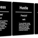 Inspirational Canvas Wall Art Poster Print Motivational Success Hustel Ambition Entrepreneur Quotes Inspiring Picture Painting Wall Decor Artwork for Modern Home Bathroom Ready to Hang [36''W x 16''H]