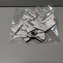 2 x 2PCS Hair Bows for Girls White Bowknot Hair Clips BarrettesLeather Bows with Long Tail Hair Accessories for Girls Toddlers Teens Kids