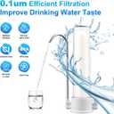 10'' Replacement Ceramic Candle Water Filters for Kitchen 4-Stage Countertop Filter,Washable Candle Cartridge and Replacement House Dome Ceramic Filtration,1-Pack