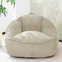 UODERS Bean Bag Chair, Cozy Fluffy Beanbag Chairs with Filler for Kids, Floor Tiny Sofa Chair for Living Room Gaming & Reading (Kids-S-Oatmeal)