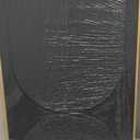 Large 3D Textured Framed Boho Neutral Abstract Wall Art for Living Room, 3 Piece Modern Paintings Artwork for Walls, Black White Brown Minimalist Geometric Pictures for Hallway Office Wall Decor 24x36 In (Monochrome)