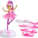 Twirl Along Dancing Doll, Lena Ballerina, with Wand and Light-Up Stage (Ages 3+) (15")