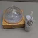 Glass Dome Essential Oil Diffuser with Glass Reservoir & Wood Base-No Plastic, 200ml Ultrasonic Diffuser for Aromatherapy with Timer 7 Color Light Auto-Off for Home Office Yoga Pilates (Yellow)